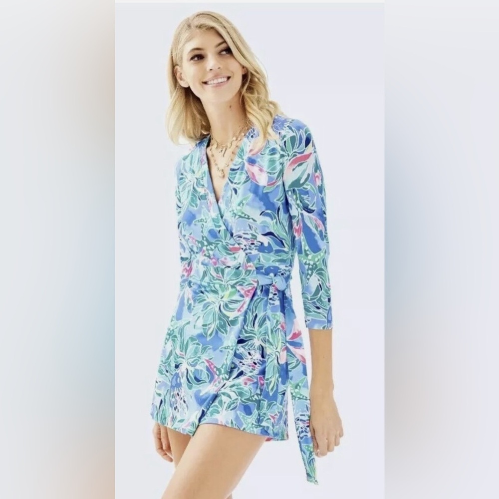 Lilly Pulitzer Karlie romper wrap size L